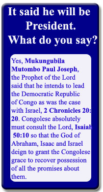 Mukungubila Mutombo Paul Joseph, President of DR-Congo